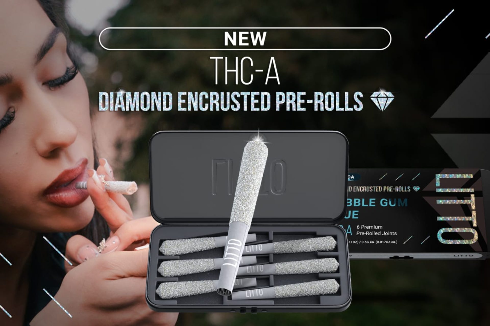 LITTO - Diamond Encrusted THCA 3G Premium Pre-Rolls